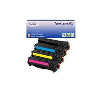 4 Toners compatibles avec HP Color LaserJet Pro MFP M281fdw remplace HP CF540X CF541X CF542X CF543X 203X -