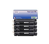 4 Toners compatibles avec HP LaserJet M1522n, M1522nf remplace HP CB436A Noire - 2 000p -