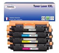 4 Toners compatibles avec HP LaserJet Pro CP1025NW remplace HP CF350A CF351A CF352A CF353A 130A -
