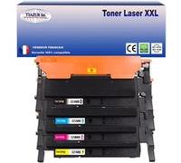 4 Toners compatibles avec Samsung CLT-406S pour Samsung CLP367W, CLP368 - T3AZUR G
