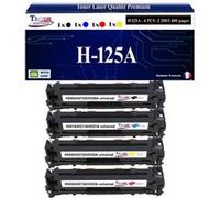 4 Toners compatibles pour HP CB540A , CB541A ,CB542A ,CB543A , HP 125A (Noir+Couleur) -T3AZUR G
