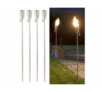 4 torches de jardin en acier inoxydable "Amor" - 280 ml Carlo Milano