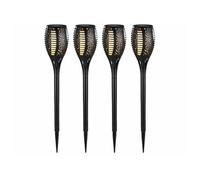 Lunartec 4 torches solaires de jardin 58 cm – LED à effet flamme