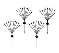 4 Torches solaires 10 boules LYRA H73cm Noir G