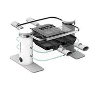 LAGRANGE Appareil à raclette 4 personnes, 500 W, Plateaux verre, plateau supérieur démontable pour nettoyage simplifié, Repose poêlons intégré, Design épuré, Bouton marche/arrêt, 079401
