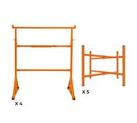 4 Tréteaux de Maçon & 5 Supports en X 500 mm en Acier Établi de Travail