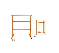 4 Tréteaux de Maçon & 5 Supports en X 750 mm en Acier Etabli de Travail