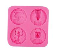 4 Trous Egypte Antique Sphinx Dieux pharaons et pièces Déesses Chocolat Bonbons Moule en Silicone pour gâteau Décore Crafting