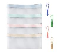 4 Trousses Transparentes Et 4 Cordons, Trousses À Crayons De Grande Capacité, Sacs De Rangement De Papeterie, Trousses À Crayons En Pvc, Trousses Portables
