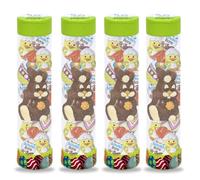 4 Tubes garnis de 12 chocolats de Pâques : KINDER Schokobons, Moulage Lapin, Figurines et Œufs | Idéal à Offrir, Cacher ou comme Décoration de Pâques