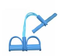 4 Tubes Multifonctions Pédale De La Pédale De Câble De Traction Traction Élastique Jambe De Corde Sit-Ups Abdomen Abdominal Fitness Equipment Bleu