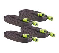 4 tuyaux darrosage poreux plats avec raccords et valve darrêt - 12 m [Royal Gardineer]