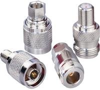 4 Type Set Kit d'adaptateur coaxial N à F Antenne de type F femelle à mâle de type N Adaptateur coaxial coaxial RF pour câble d'extension d'antenne Kit de connecteur coaxial RF de type N à F