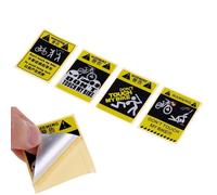 4 Types Autocollant D'avertissement De Vélo Ne Pas Toucher Mon Vélo Autocollant Imperméable Décalque Imperméable À L'eau Décoratif Accessoires De Cyclisme