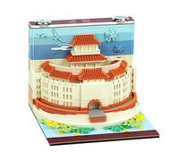 4 types chinois calendrier 3D bloc-notes château calendrier 3d anniversaire bloc-notes 20 blocs de papier cubes cadeau 3d mémo R8m5 note artistique