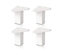 4 un. Pied carré pour meuble en résine plastique abs ANTI OXYDATION 40x40mm Hauteur 60mm blanc avec embout