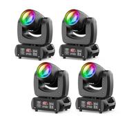 4 unités 100W Lyre LED DMX DJ Lumières Rotatives Spot Beam 18 facettes Prisme Éclairage de scène