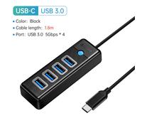 (4 USB 3.0 180 cm USB C) ORICO-Multi Type C Splitter 4 ports HUB 5 Gbit/s Adaptateur OTG haute vitesse