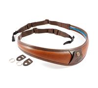 4 V Motif Ala Top Faite à la Main en Cuir Camera Strap W/Ajustement Anneau en métal, Marron/Marron (2atlrvv2324)