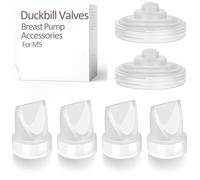 4 valves de rechange en forme de bec de canard et 2 membranes/diaphragmes en silicone compatibles avec le tire-lait portable Momcozy M5, accessoires fabriqués par Durceler, pas de pièces originales