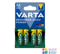 4 Varta Recharge Accu Power Aa Hr6 Batteries 1.2V 2600Mah Nimh Mignon Stilo NEUF