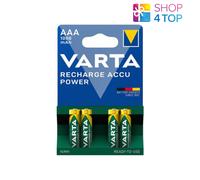 4 Varta Recharge Accu Power AAA HR03 Piles 1.2V 1000mAh NIMH Micro NEUF