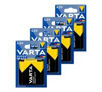 4 VARTA SUPER HEAVY DUTY 3R12 PILE ZINC-CARBONE 1BL 4.5V 2012 EXP 2026 NEUF