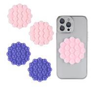 4 ventouses en silicone pour tous les modèles de téléphone, support antidérapant pour selfies et vidéos - violet/rose clair