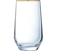4 verres à eau 40cl Ultime Bord Or - Cristal d'Arques - Cristallin moderne