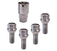 Carpoint Écrous antivol coniques Modèle C – 4 pièces M12 x 1,5 26 mm – Chrome