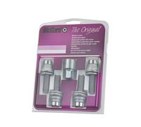 McGard Acier allié Set de boulons Anti-vol M12x1.25 - Plat - Longueur 34.5mm (17mm tête), argenté