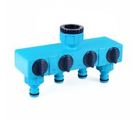 4 voies 1/2 ""3/4"" robinet d'eau en plein air au jardin verrouillage de tuyau adaptateur connecteur diviseur