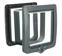 4 voies porte de libre circulation XXL avec tunnel 24 × 28 cm gris