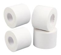 4 volumes. chaque volume Sport Tape 5 cm x 10 m Sport Tape Classic blanc Bande non élastique,Imperméable et douce pour la peau en coton (Blanc ruban adhésif)