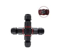 4 Way Led Industrial Electrical Waterproof X-Connector 3PIN/4PIN IP68 L20 Four-way Cable Cross Shape Outdoor Connectors NWPNLXEA(4PIN)