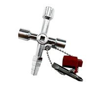 4 Way Water Key Metal Hand Tools, Universal Multi-Function Spanner