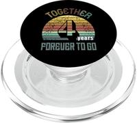 4 Wedding Anniversary for Couple - Four Year of Marriage PopSockets PopGrip pour MagSafe