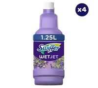 Swiffer WetJet Solution Nettoyante Multi-Surfaces Parfum Lavande, Pack Économique 4x1,25L, Élimine les Saletés Sans Traces ni Résidus, Séchage Rapide, Pour Tous Sols Finis