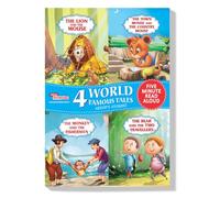 4 World Famous Tales Aesop's Stories : (The Lion and the mouse + The Town Mouse and the Country Mouse + The Monkey and the Fishermen + The Bear and the two Travellers) (English and Hindi Edition)