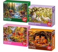 4 x 100 puzzles pittoresques (forêt)