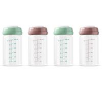4 X 180ml Premium Glass Breast Milk Storage Bottles-Dishwasher Safe Freezer Microwave Safe (4 X 180ml)