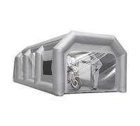 4 x 2,5 x 2,2 m - Cabine de peinture gonflable - Tente de voiture pour pulvérisation - Tente à air avec filtre à air pour peinture de voiture et réparation de motos - Pliable - Gris