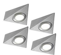 4 x 2.6W Cuisine Spot Pyramide Triangle & Driver Finition Acier Inoxydable Naturel/Blanc Froid Faisceau d'éclairage - Faisceau de comptoir/de travail Top Down Lumières - Boucles