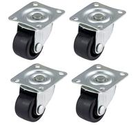4 x 25mm Plastic Swivel Castors Furniture Appliance Equipment Castor Caster Wheels Max 50kg Per Set