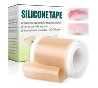 4 x 300cm Bande en silicone,Bande Réutilisable Douce et Confortable,Invisible Rouleau de Ruban en Silicone,Aide à uniformiser l'aspect de la peau,pour le soin quotidien