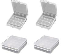 4 x 4 x 3.7 V Battery Holder Case Plastic Storage Box Battery Cover with 8 Pins (4 Solts) + 2 Pz Plastic Battery Box