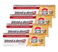 4 x 40 g de crème adhésive Blend-a-dent Plus Premium - Goût neutre - Duokraft