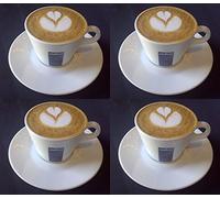 4 X 5.5oz Cappuccino Coupes Porcelaine et soucoupes.