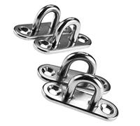 4 x 5 mm oblongues plaque à œil en acier inoxydable anneau anneau agrafe crochet boucle marine matériel de gréement