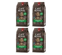 4 x 500 GR - Café Royal Brasil Espresso - Café Torréfié en Grains 100% Arabica - Intensité 4/5 - Certifiés Fairtrade